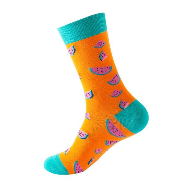 1Pair/3 Pairs/5 Pairs/10 Pairs Combed Cotton Fashion Patterns Socks for Men/Women Collection Random Colour - Image 57