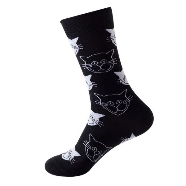 1Pair/3 Pairs/5 Pairs/10 Pairs Combed Cotton Fashion Patterns Socks for Men/Women Collection Random Colour - Image 46