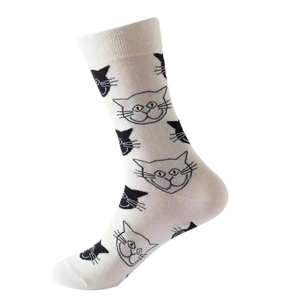 1Pair/3 Pairs/5 Pairs/10 Pairs Combed Cotton Fashion Patterns Socks for Men/Women Collection Random Colour - Image 36