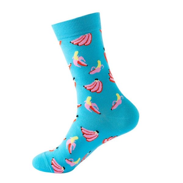 1Pair/3 Pairs/5 Pairs/10 Pairs Combed Cotton Fashion Patterns Socks for Men/Women Collection Random Colour - Image 55