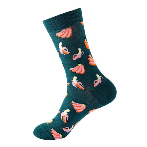 1Pair/3 Pairs/5 Pairs/10 Pairs Combed Cotton Fashion Patterns Socks for Men/Women Collection Random Colour - Image 54