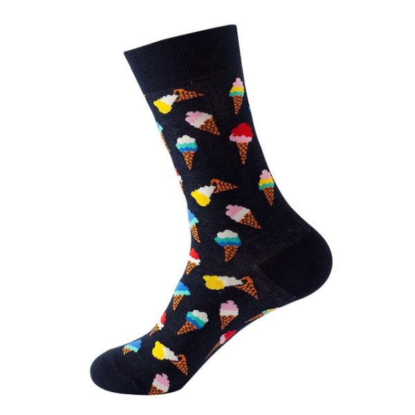 1Pair/3 Pairs/5 Pairs/10 Pairs Combed Cotton Fashion Patterns Socks for Men/Women Collection Random Colour - Image 20