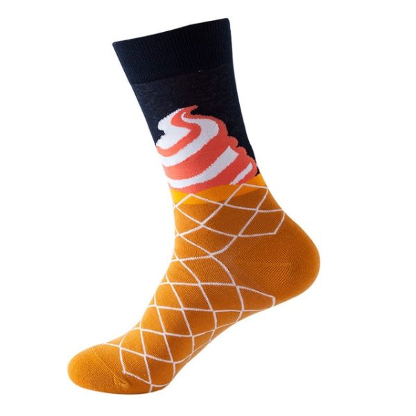 1Pair/3 Pairs/5 Pairs/10 Pairs Combed Cotton Fashion Patterns Socks for Men/Women Collection Random Colour - Image 21