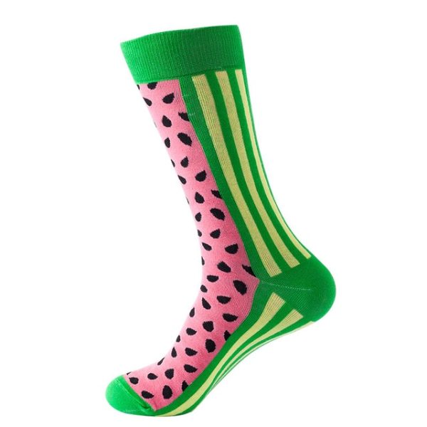 1Pair/3 Pairs/5 Pairs/10 Pairs Combed Cotton Fashion Patterns Socks for Men/Women Collection Random Colour - Image 18