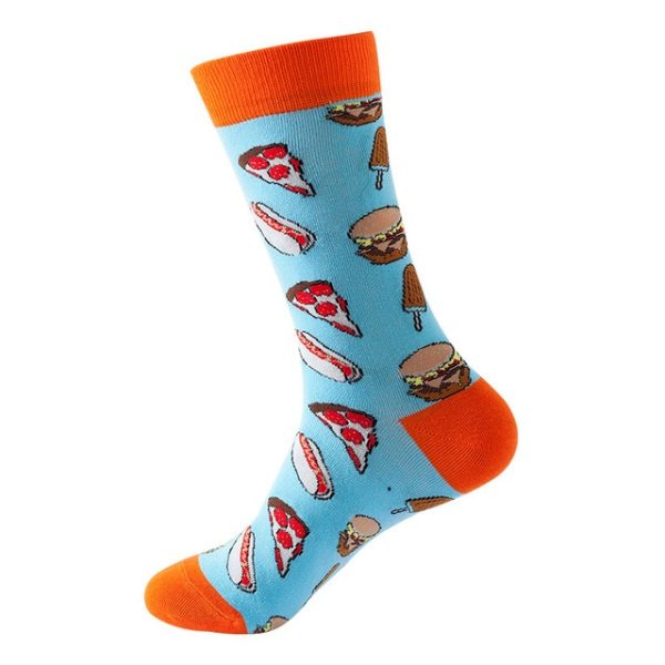 1Pair/3 Pairs/5 Pairs/10 Pairs Combed Cotton Fashion Patterns Socks for Men/Women Collection Random Colour - Image 19