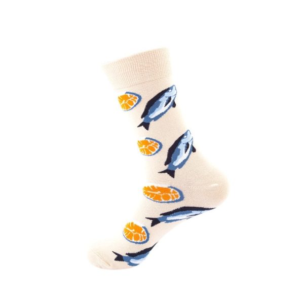 1Pair/3 Pairs/5 Pairs/10 Pairs Combed Cotton Fashion Patterns Socks for Men/Women Collection Random Colour - Image 11