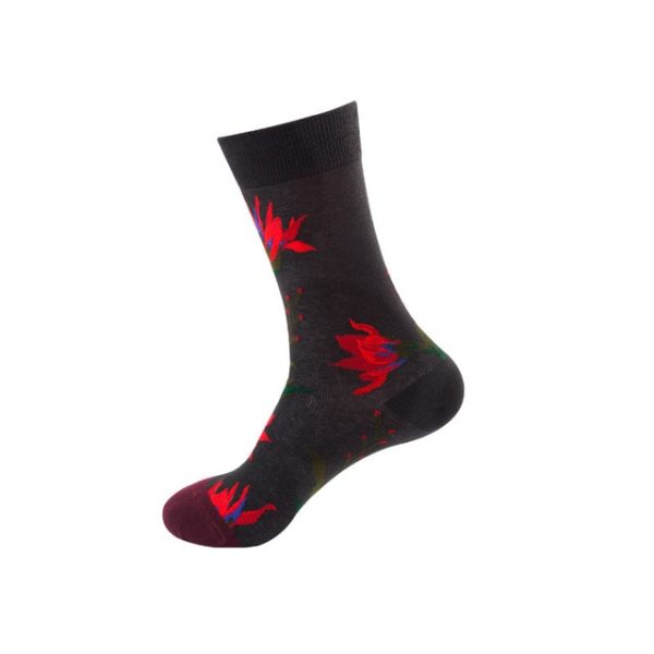 1Pair/3 Pairs/5 Pairs/10 Pairs Combed Cotton Fashion Patterns Socks for Men/Women Collection Random Colour - Image 5