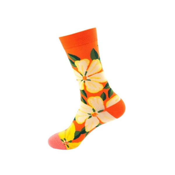 1Pair/3 Pairs/5 Pairs/10 Pairs Combed Cotton Fashion Patterns Socks for Men/Women Collection Random Colour - Image 2