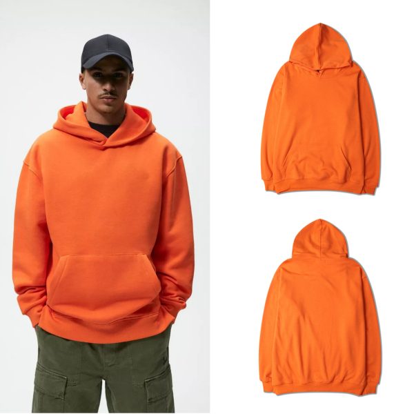 Autumn Y2k Hoodie Men Casual Unisex Streetwear Crewneck Sweatshirt Solid Color Pullover No Drawstring Hoodie Winter Clothes - Image 4