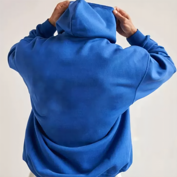 Autumn Y2k Hoodie Men Casual Unisex Streetwear Crewneck Sweatshirt Solid Color Pullover No Drawstring Hoodie Winter Clothes - Image 3
