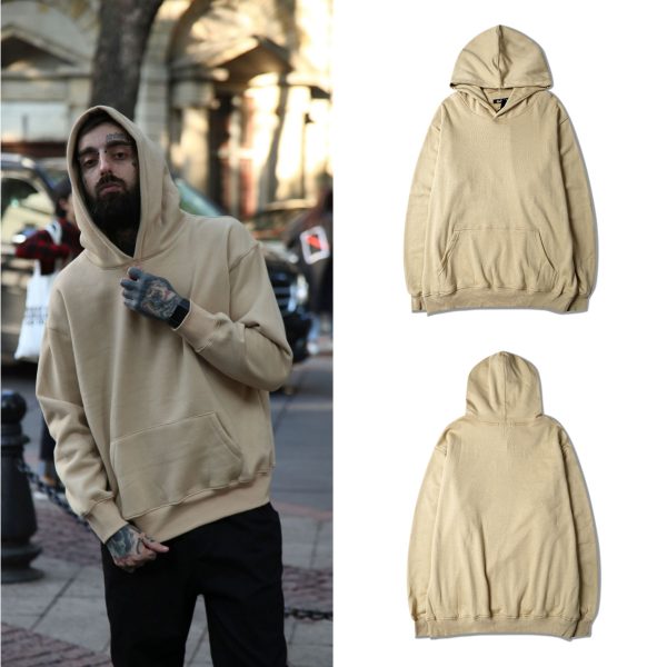 Autumn Y2k Hoodie Men Casual Unisex Streetwear Crewneck Sweatshirt Solid Color Pullover No Drawstring Hoodie Winter Clothes - Image 6