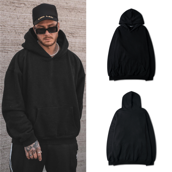 Autumn Y2k Hoodie Men Casual Unisex Streetwear Crewneck Sweatshirt Solid Color Pullover No Drawstring Hoodie Winter Clothes - Image 5