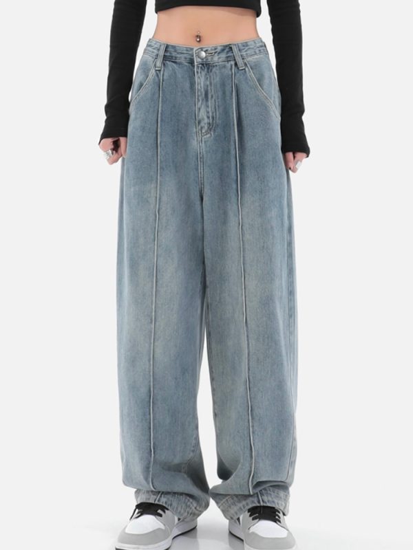 2022 Winter Y2k Fashion Women Harajuku Jeans Wide Leg Punk Loose Casual Denim Cargo Pants Baggy Streetwear Long Trousers Tide - Image 3