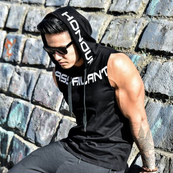 Mens Cotton Hoodie fitness clothes bodybuilding tank top men Trend Tees Shirt Casual vest - Image 4