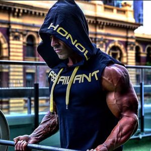Mens Cotton Hoodie fitness clothes bodybuilding tank top men Trend Tees Shirt Casual vest