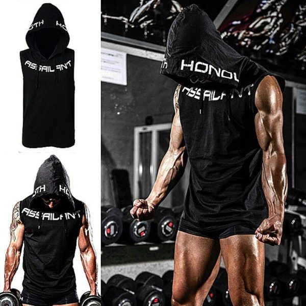 Mens Cotton Hoodie fitness clothes bodybuilding tank top men Trend Tees Shirt Casual vest - Image 6
