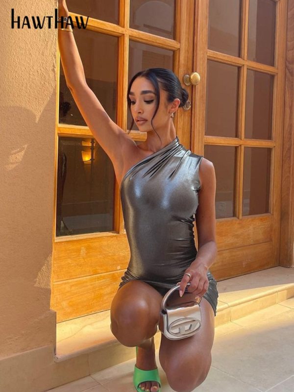 Hawthaw Women Sexy Party Club Streetwear Birthday Bodycon Mini Dress 2022 Summer Fall Clothing Wholesale Items For Business - Image 5