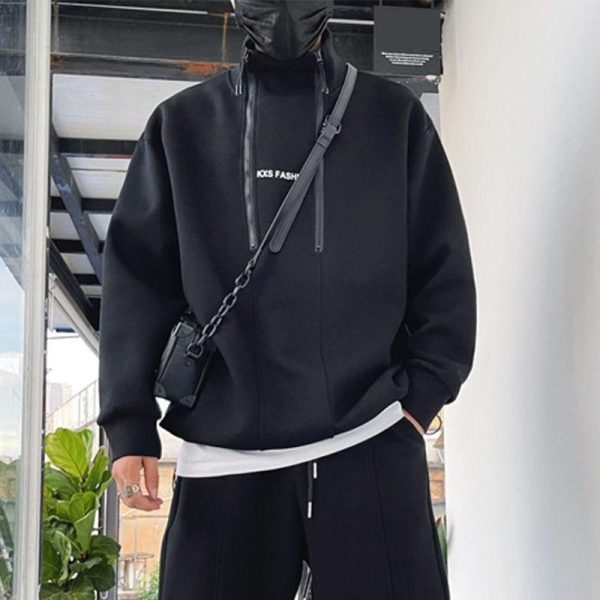 Tracksuit Men 2 Piece Set Hip Hop Men Sports Wear Fashion Clothing Solid Color Sweatsuit Jogging Suit Men Running Clothes - Image 2