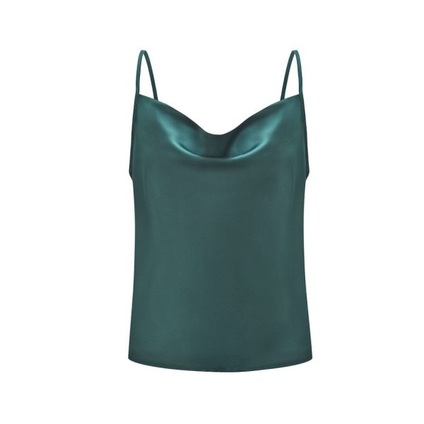 White Basic Women Silk Satin Tops Vest Summer Sexy Camis Tank for Ladies Strappy Camisole Top Shirts Fairy Grunge Femme Clothes - Image 6