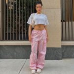 Y2K Clothing Oversized Drawstring Low Waist Parachute Loose Fit Sweatpants Trousers Women Jogger Cargo Pants Streetwear Outfits